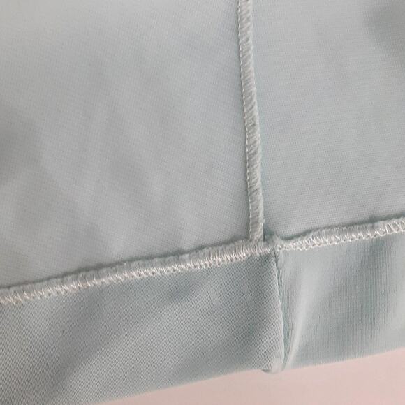 Vintage 50s/60s Nylon Bed Coat Blue Chiffon Bed Jacket Blue Peignoir Set Smocked - Picture 6 of 12